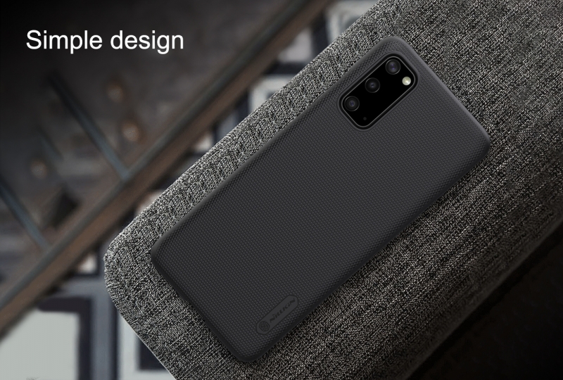 Ốp Lưng Samsung Galaxy S20 Hiệu Nillkin Dạng Sần có bề mặt được sử dụng vật liệu PC không ảnh hưởng môi trường, có tính năng chống mài mòn, chống trượt, chống bụi, chống vân tay và dễ dàng vệ sinh